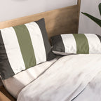 Accent (Black & Moss Green) Pillow Sham Gallery Image 2