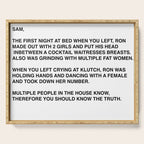 Anonymous Letter To Sammi Sweetheart Jersey Shore Serving Tray Gallery Image 1