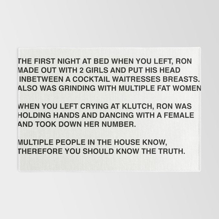 Anonymous Letter To Sammi Sweetheart Jersey Shore Rug Gallery Image 2