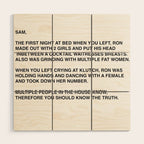 Anonymous Letter To Sammi Sweetheart Jersey Shore Wood Wall Art Gallery Image 1