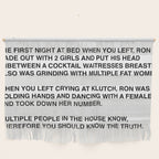 Anonymous Letter To Sammi Sweetheart Jersey Shore Wall Hanging Gallery Image 1
