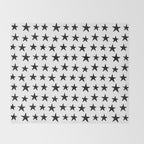 Star Pattern Black On White Throw Blanket Gallery Image 2