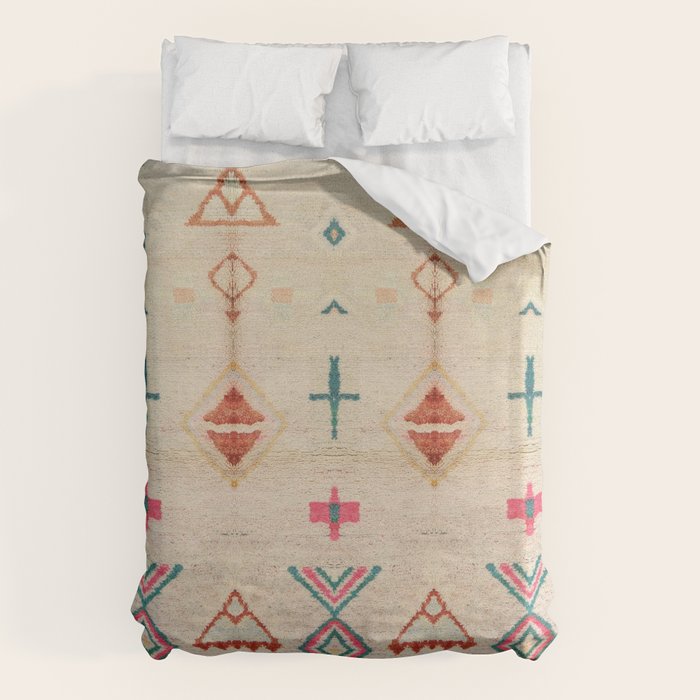 Vintage Moroccan Berber Carpet Duvet Cover Gallery Image 1