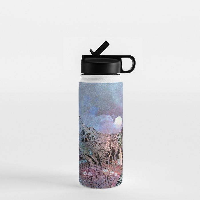 Valley at Full Moon Water Bottle Gallery Image 1