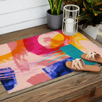 brush strokes abstract 5 Outdoor Rug Gallery Image 2