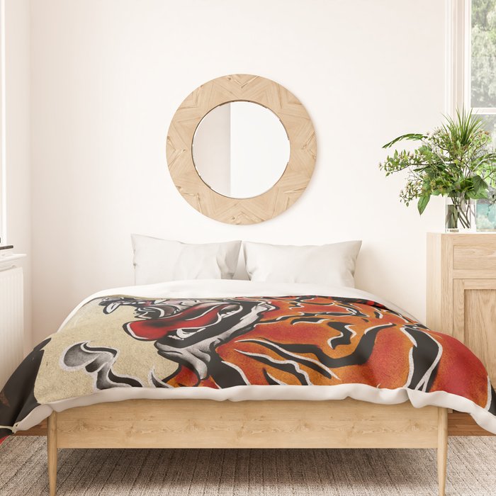 Tiger Ukiyo-e style Duvet Cover Gallery Image 3