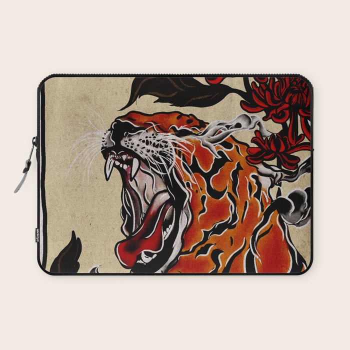 Tiger Ukiyo-e style Laptop Sleeve Gallery Image 1