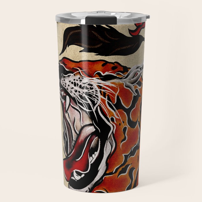 Tiger Ukiyo-e style Travel Mug Gallery Image 1