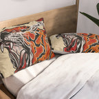 Tiger Ukiyo-e style Pillow Sham Gallery Image 2