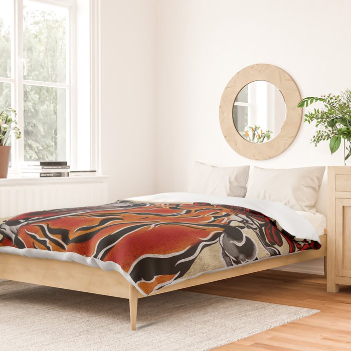 Tiger Ukiyo-e style Duvet Cover Gallery Image 2