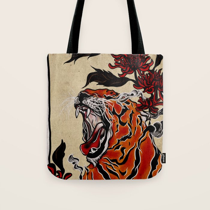 Tiger Ukiyo-e style Tote Bag Gallery Image 1