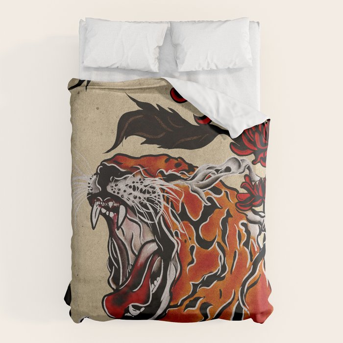 Tiger Ukiyo-e style Duvet Cover Gallery Image 6