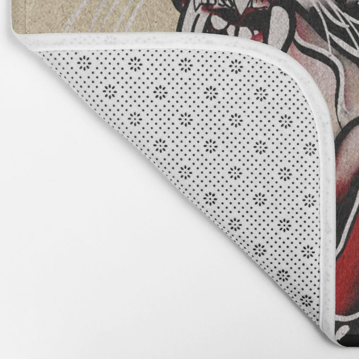 Tiger Ukiyo-e style Bath Mat Gallery Image 2