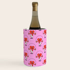 Retro love heart cartoon character pattern Wine Chiller Gallery Image 2