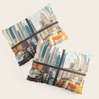 New York City Window | Colorful Street and Skyline | NYC Pillow Sham Gallery Image 3