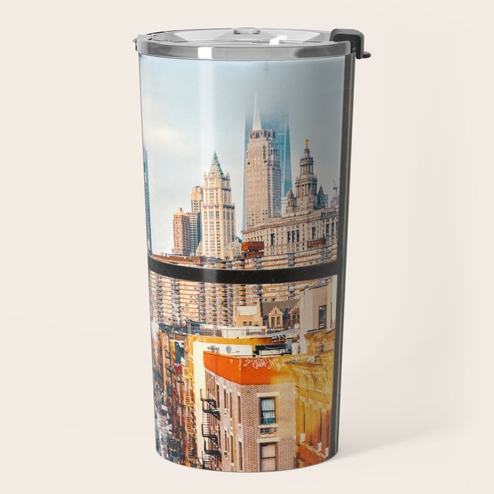New York City Window | Colorful Street and Skyline | NYC Travel Mug Gallery Image 2