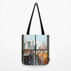 New York City Window | Colorful Street and Skyline | NYC Tote Bag Gallery Image 2