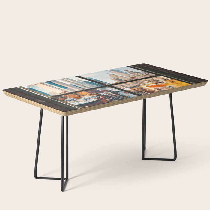 New York City Window | Colorful Street and Skyline | NYC Coffee Table Gallery Image 1