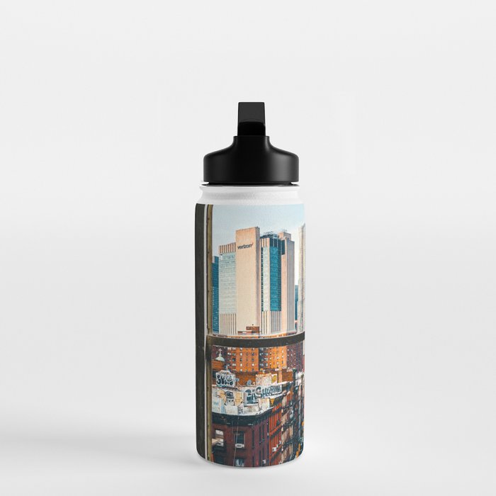 New York City Window | Colorful Street and Skyline | NYC Water Bottle Gallery Image 3