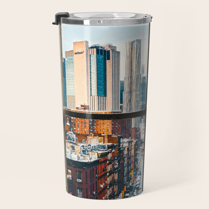 New York City Window | Colorful Street and Skyline | NYC Travel Mug Gallery Image 3