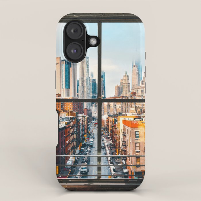 New York City Window | Colorful Street and Skyline | NYC iPhone Case