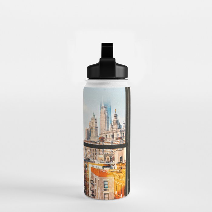 New York City Window | Colorful Street and Skyline | NYC Water Bottle Gallery Image 2