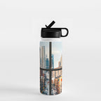 New York City Window | Colorful Street and Skyline | NYC Water Bottle Gallery Image 1