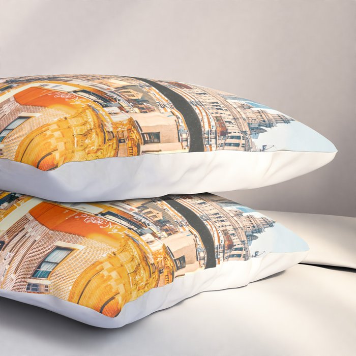 New York City Window | Colorful Street and Skyline | NYC Pillow Sham Gallery Image 3