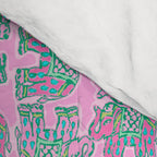 Elephant Block Print in Pink and Green Comforter Gallery Image 4