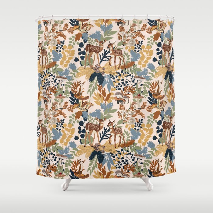 Colorful Forest Animals A Shower Curtain Gallery Image 1