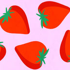 Bold and Vibrant Minimal Strawberry Pattern Pink Red Coffee Mug Gallery Image 2