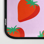 Bold and Vibrant Minimal Strawberry Pattern Pink Red Laptop Sleeve Gallery Image 3