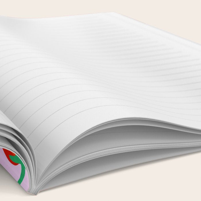 Bold and Vibrant Minimal Strawberry Pattern Pink Red Notebook Gallery Image 2