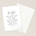 Christian Quote Wall Art 2 Timothy 1 7 For God Hath Not Given Us A Spirit Of Fear Bible Scripture Stationery Card Gallery Image 2