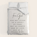 Christian Quote Wall Art 2 Timothy 1 7 For God Hath Not Given Us A Spirit Of Fear Bible Scripture Comforter Gallery Image 6
