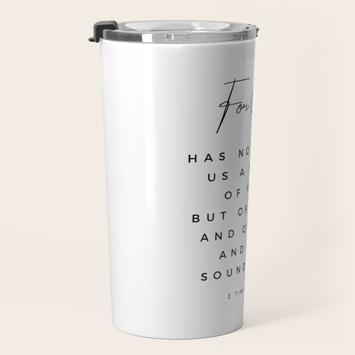 Christian Quote Wall Art 2 Timothy 1 7 For God Hath Not Given Us A Spirit Of Fear Bible Scripture Travel Mug Gallery Image 3