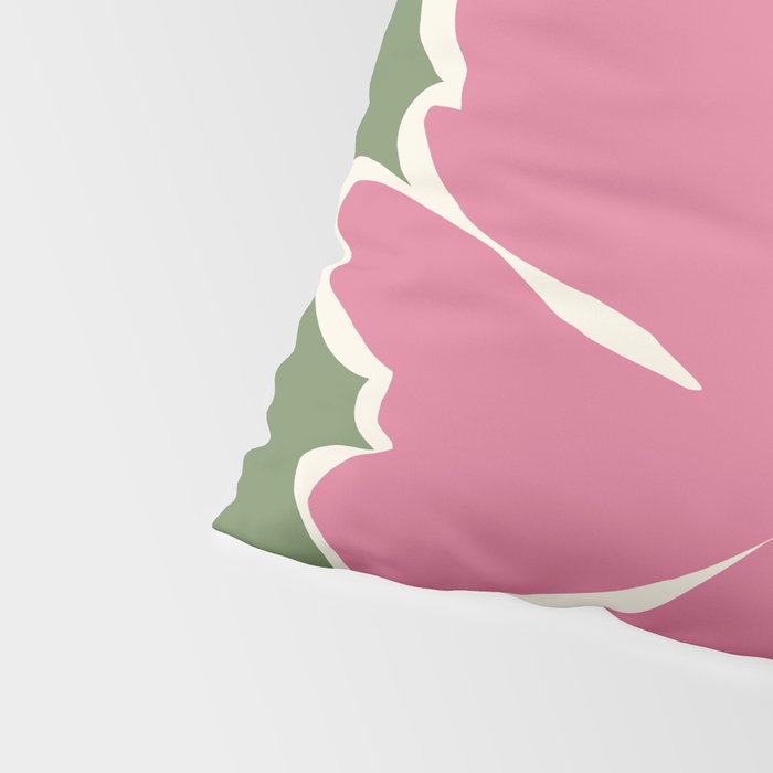 Pink and green bold flower Pillow Sham Gallery Image 4