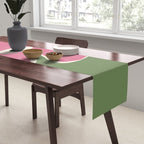 Pink and green bold flower Table Runner Gallery Image 2