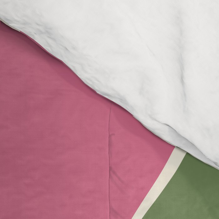 Pink and green bold flower Comforter Gallery Image 4