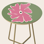 Pink and green bold flower Side Table Gallery Image 2