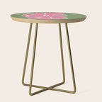 Pink and green bold flower Side Table Gallery Image 1
