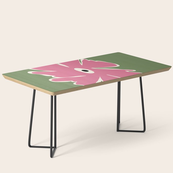 Pink and green bold flower Coffee Table Gallery Image 1