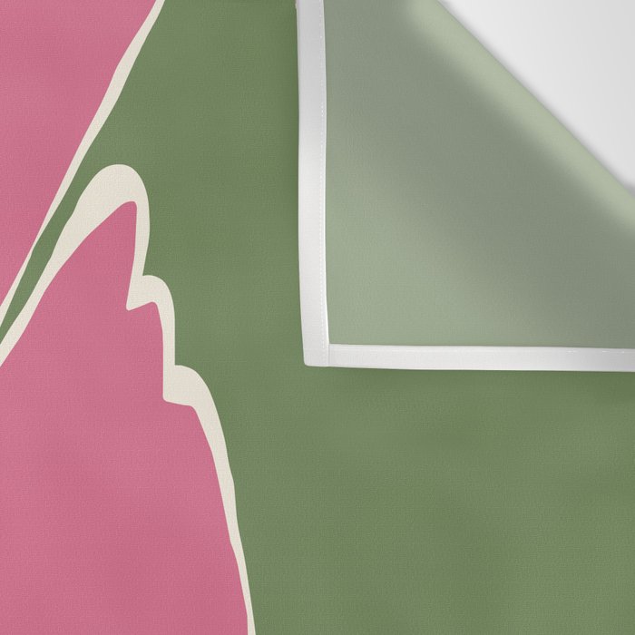 Pink and green bold flower Wall Tapestry Gallery Image 3