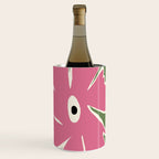 Pink and green bold flower Wine Chiller Gallery Image 1