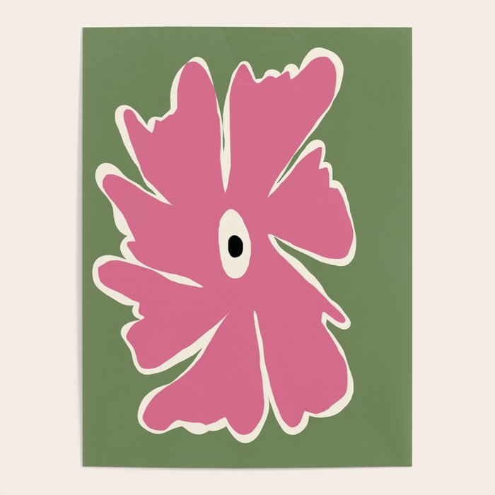 Pink and green bold flower Poster Gallery Image 4