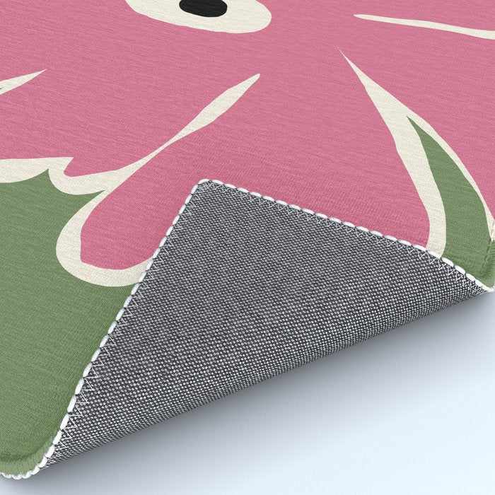 Pink and green bold flower Rug Gallery Image 4