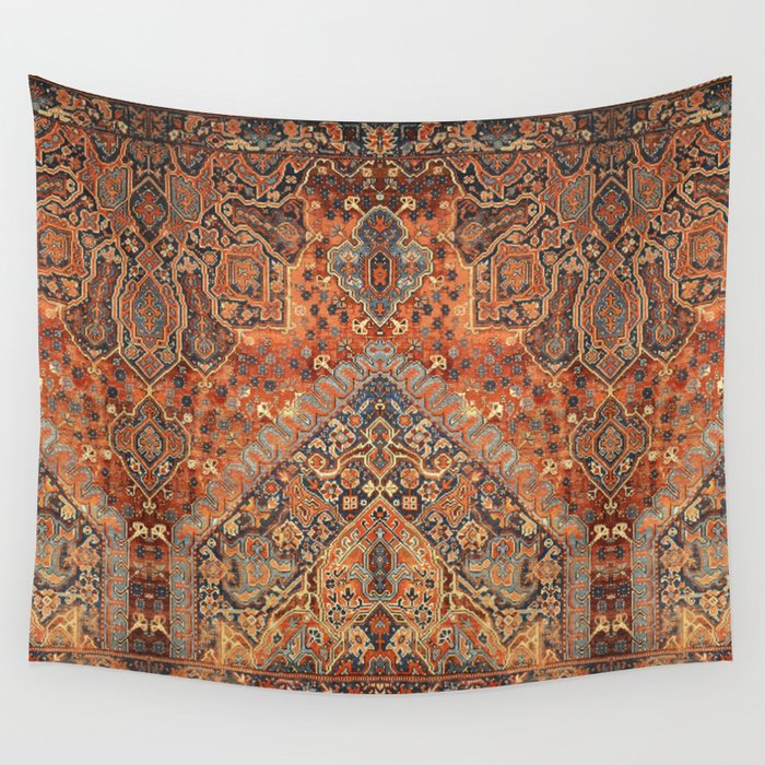N198 - Vintage Heritage Traditional Golden Berber Moroccan Style Wall Tapestry Gallery Image 4