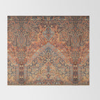 N198 - Vintage Heritage Traditional Golden Berber Moroccan Style Throw Blanket Gallery Image 2