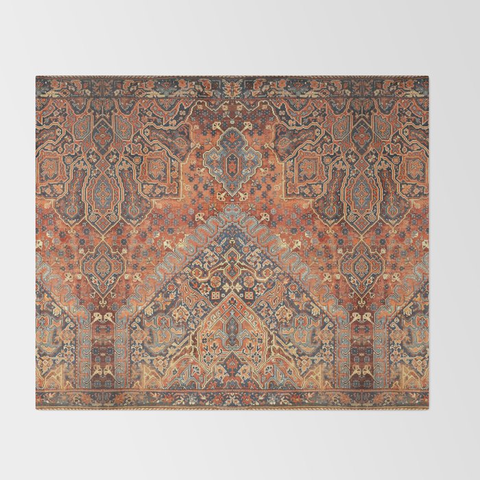 N198 - Vintage Heritage Traditional Golden Berber Moroccan Style Throw Blanket Gallery Image 2