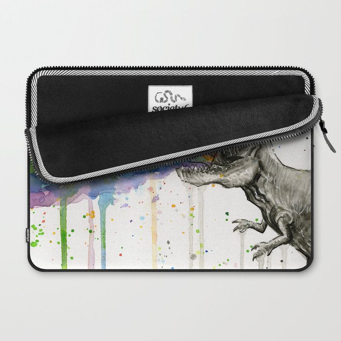 T-Rex Rainbow Puke Laptop Sleeve Gallery Image 2